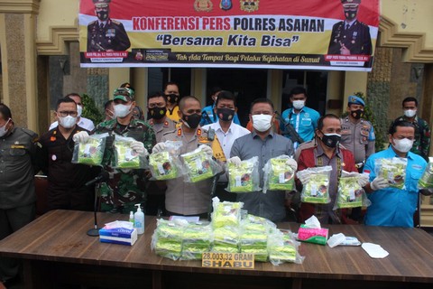 Polres Asahan Ungkap Sabu 28 Kg di Tanjung Balai