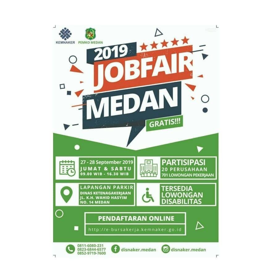 Anda Ingin Cari Kerja, Kunjungi Job Fair Kota Medan 2019