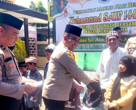 Berbaur dengan Masyarakat, Polsek Perbaungan Gelar Maulid Nabi Muhammad SAW 1446 H