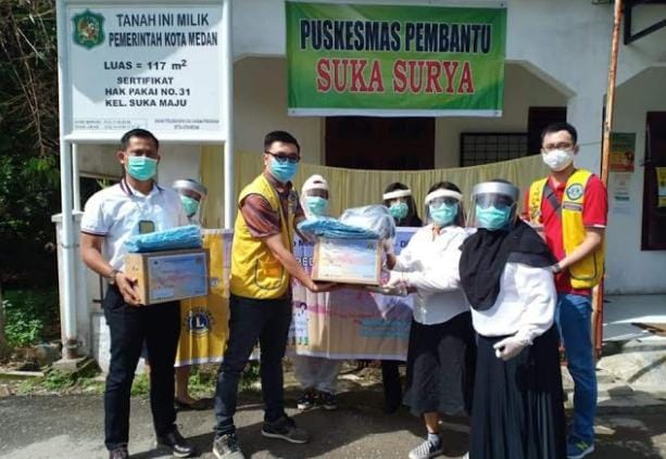 Dirkrimsus Polda Sumut dan Lions Club Medan Piooner Bantu APD Paramedis
