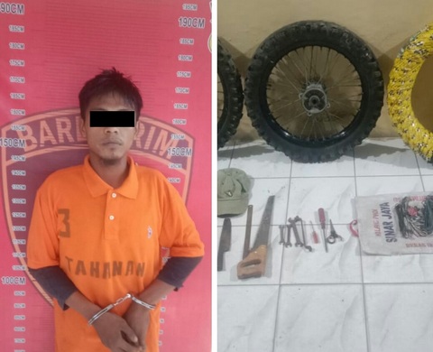 Maling Bengkel Sepeda Motor, Tidak Sampai 24 Jam Diringkus Polsek Perbaungan