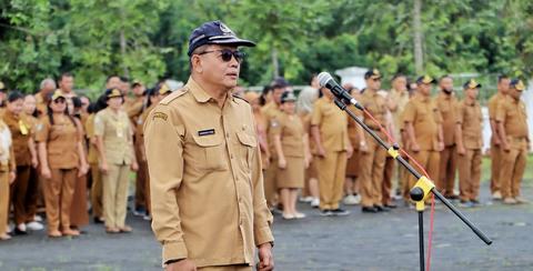 Optimalisasi Pelayanan Publik Pasca Libur, ASN Pemkab Simalungun Gelar Apel Gabungan