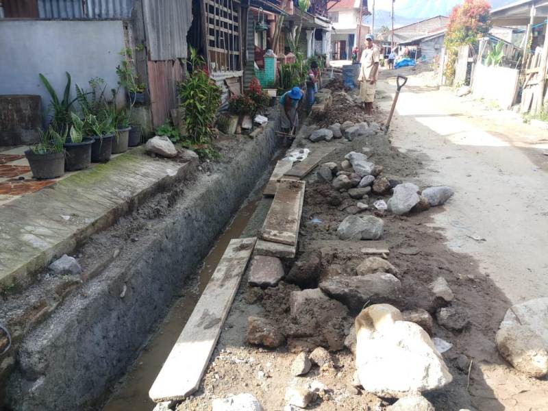 Pembangunan Drainase di Jalan Pembangunan Gang Merek Tanpa Plank Proyek