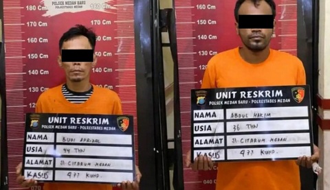 Bawa Besi Curian Pakai Betor, Dua Tersangka Diciduk Polisi di Medan Baru