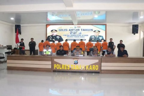 Polres Tanah Karo Rilis Akhir Tahun : 1.290 Kasus Ditangani Sepanjang 2025