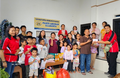 Giat Akhir Tahun, Komunitas Wartawan Kristen Berbagi Kasih ke Panti Asuhan