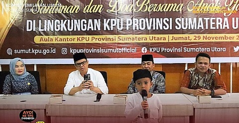 KPU Sumatera Utara Gelar Doa Bersama dan Beri Santunan ke Yatim