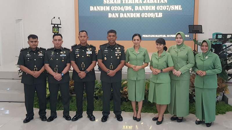 Danrem 022 PT, Kolonel Inf Agustatius Sitepu Pimpin Sertijab Tiga Dandim di Makorem Simalungun