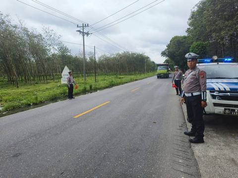 Antisipasi Balap Liar, Sat Lantas Polres Simalungun Sisir Jalan Siantar-Medan