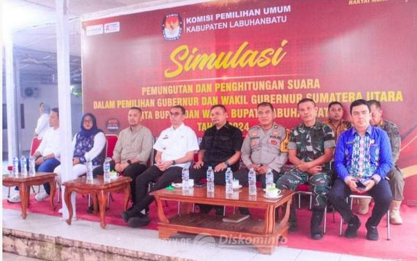 Pjs Bupati Labuhanbatu Hadiri Simulasi Pemungutan Suara