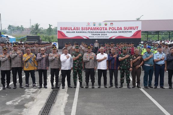 Simulasi Sispamkota, Kapolda Sumut : Persiapan Optimal Hadapi Pilkada Serentak 2024