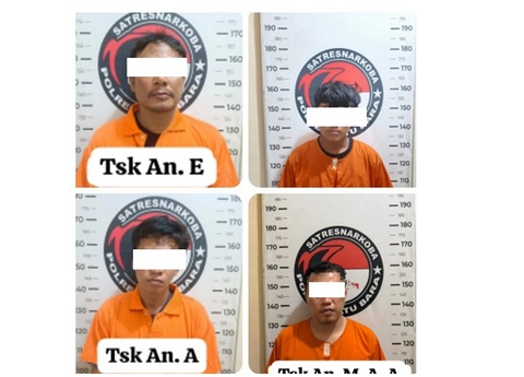 Satresnarkoba Polres Batu Bara Ungkap Empat Kasus Narkotika, Empat Tersangka Diamankan