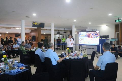 Wakil Bupati  Taput Paparkan Progres Pemulihan Pasca Bencana kepada Wamenhan
