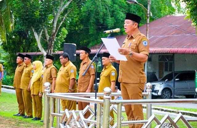 Mewakili Pjs, Staf Ahli Bupati Labuhanbatu Pimpin Apel Gabungan