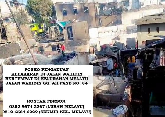 Akibat Kebakaran Gang Karya Islam Kota Pematangsiantar, 111 Jiwa Mengungsi Sementara