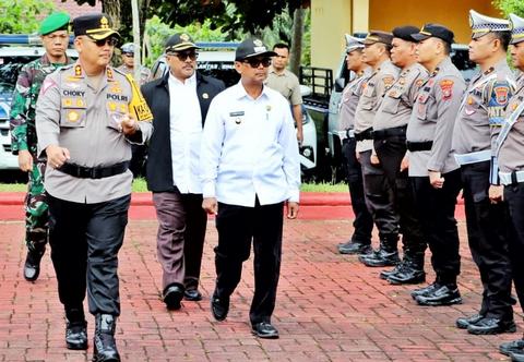 Wakil Bupati Simalungun Hadiri Apel Gabungan Siaga Bencana di Polres Simalungun